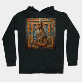 Geometric Dog: A Mosaic of Color Hoodie